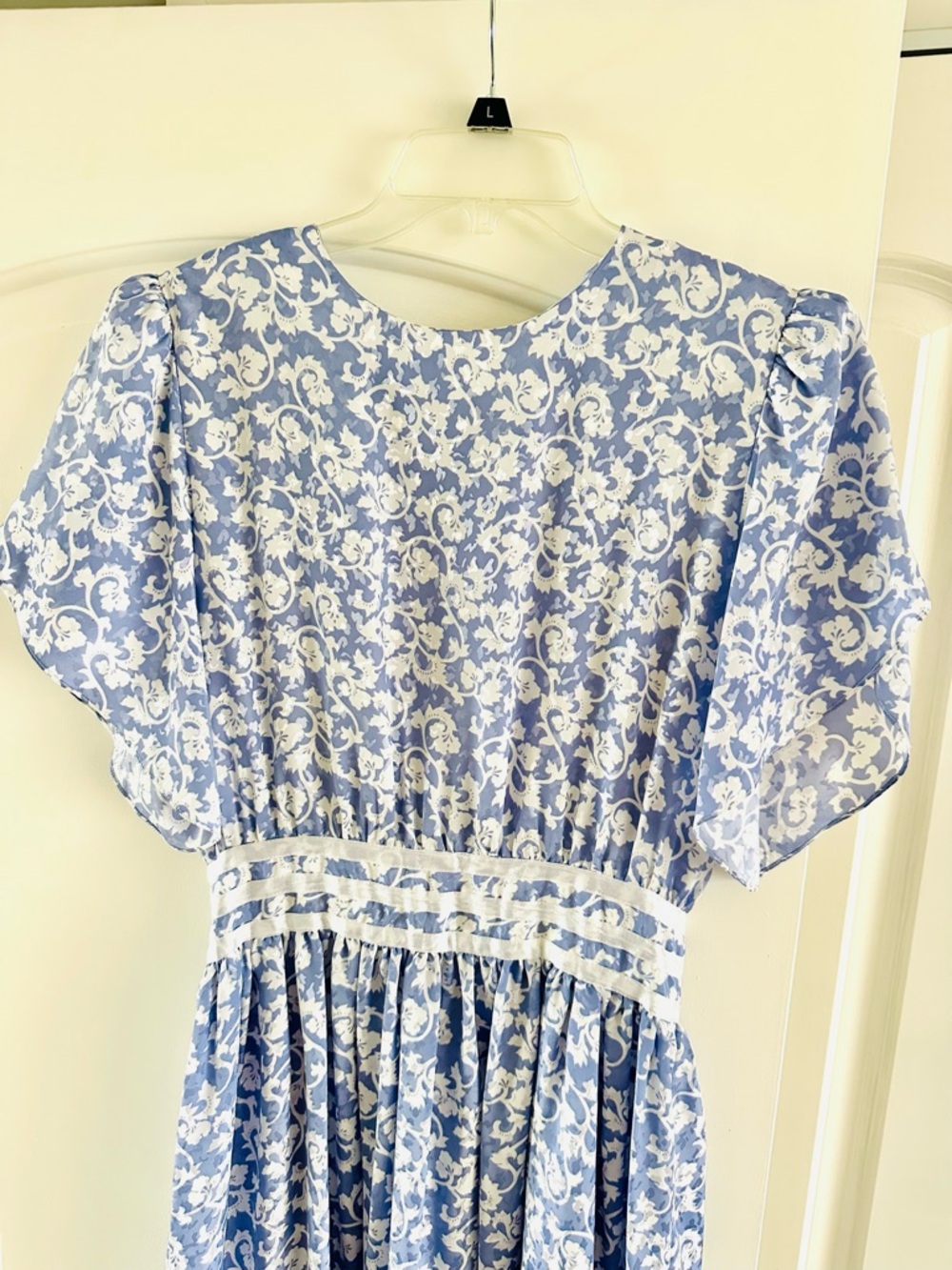 Talbots Blue and White Floral Maxi Dress - Picture 4 of 8